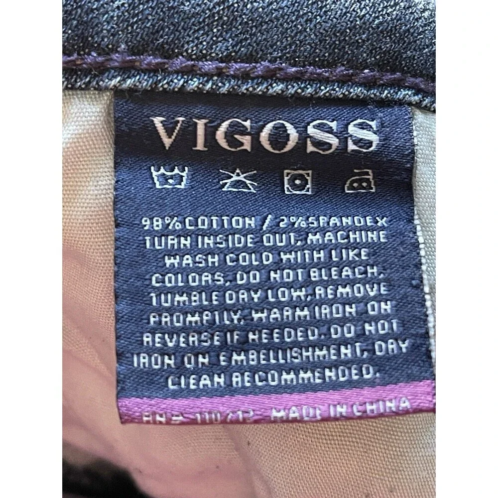 Vigoss The Thompson Tomboy Skinny Jeans Size 29/27 Blue Stretch Denim Low‎ Rise